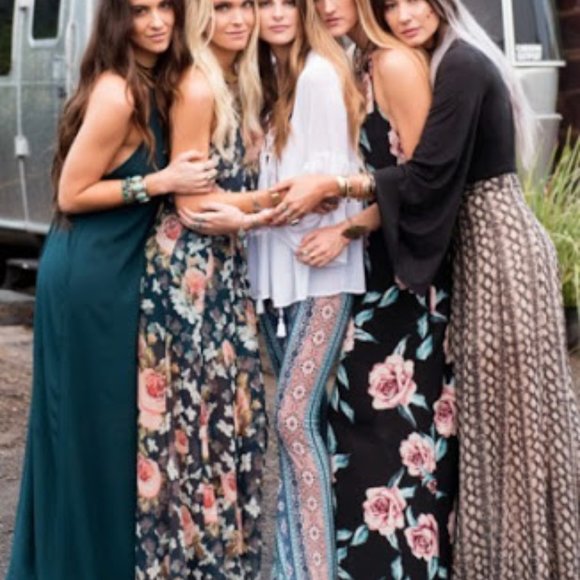 Show Me Your Mumu XS NWT Flower Hour Maxi Dress Flirtini Floral Bohemian - Picture 5 of 10